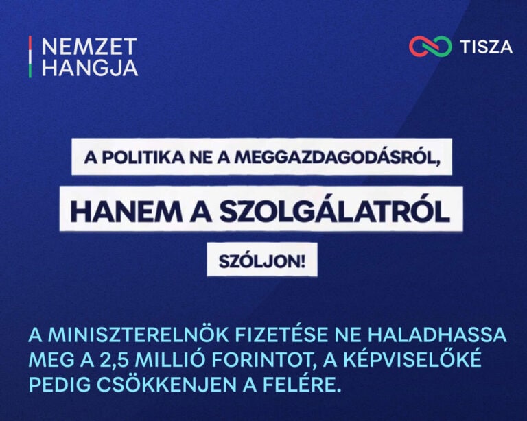 A politika nem a gazdagodásról kell hogy szóljon